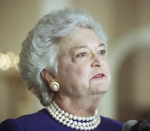 Grandma Bush in a rare moment of lucidity.