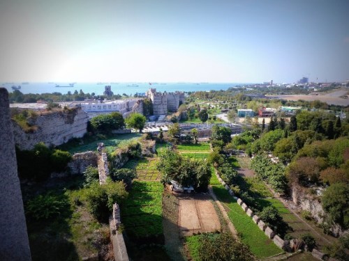 The Orchards lining the Land Walls of Constantinople, now Istanbul.