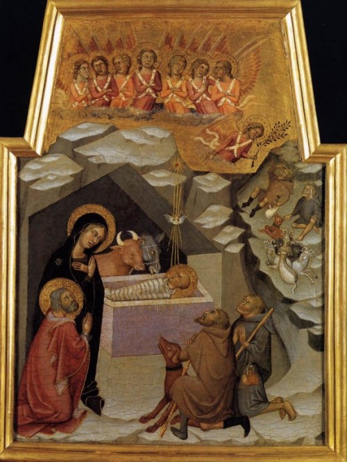 Bartolo di Fredi, “Nativity and Adoration of the Shepherds,” Vatican Museums, 1383.