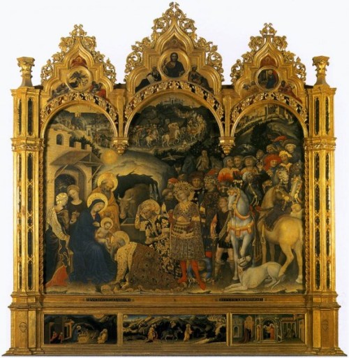 Gentile da Fabriano, “Adoration of the Magi,” 1423, Galleria degli Uffizi – Florence.