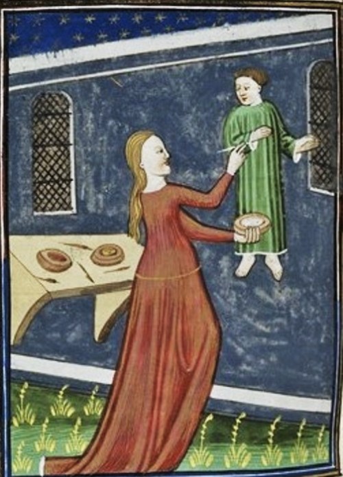 Royal 16 G V f. 73v Irene, Giovanni Boccaccio, “De Mulieribus Claris,” anonymous French translation, Le livre de femmes nobles et renomees, France, c 1440 British Library.