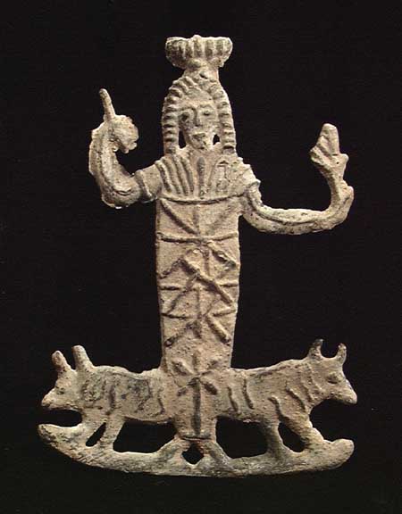 A stone replica of Atargatis who is considered the Syrian counterpart to the Greek Aphrodite.