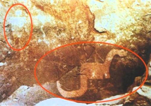 Alleged proof that humans and dinosaurs lived and played together.