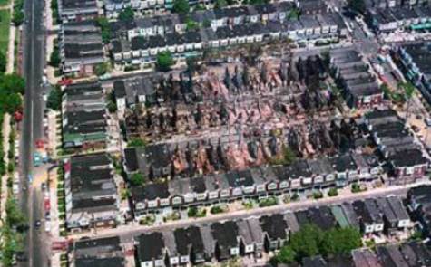 Aftermath of the 1985 MOVE disaster.